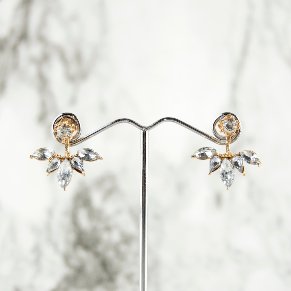 Flower Ear Jackets Earrings